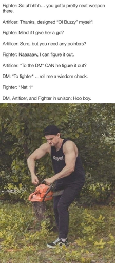 A picture consisting half of black text on a white background, and half of an image meant to be viewed after reading the text. Full text transcription and image description in the body of the post.